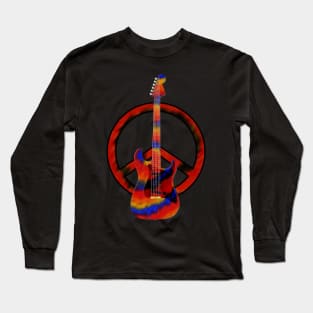 Guitar Peace Symbol Long Sleeve T-Shirt